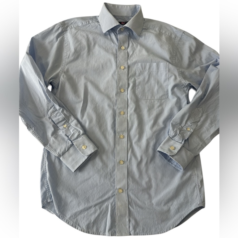 Vineyard Vines Light Blue Micro-Stripe Dress Shirt